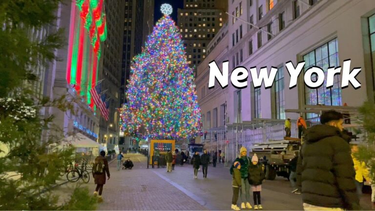 NYC Christmas Lights 2022 – Holiday Season In Manhattan NY – New York City Virtual Tour