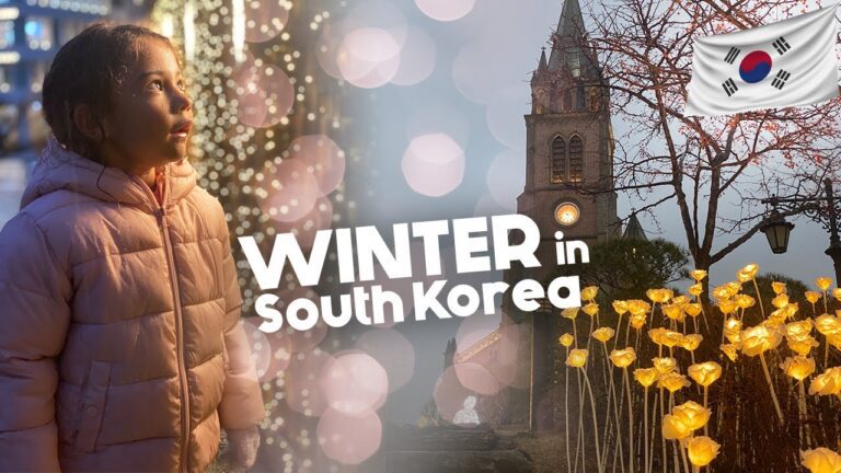 Winter Christmas Lights in SEOUL 🇰🇷 Waiting for Night in Myeoungdong