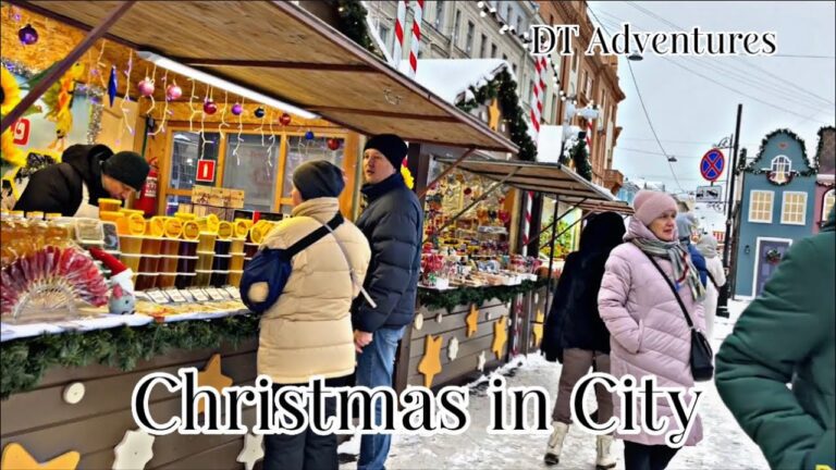 St. Petersburg Russia Walking Tour | Christmas in City / Russia | Рождестьенскяя •Ярмярка