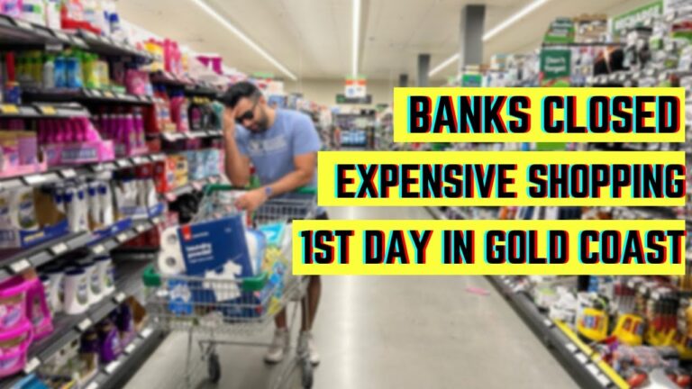 First Day in Gold Coast – Expensive Grocery Shoping – Bank Closed – Robina Town Centre Bus – Vlog 17