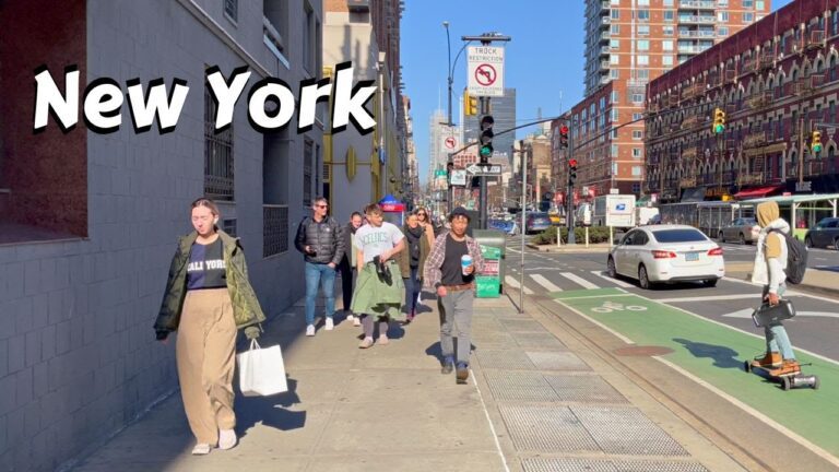 A Sunny Day In New York City 65°F – Manhattan Street Virtual Walk Through