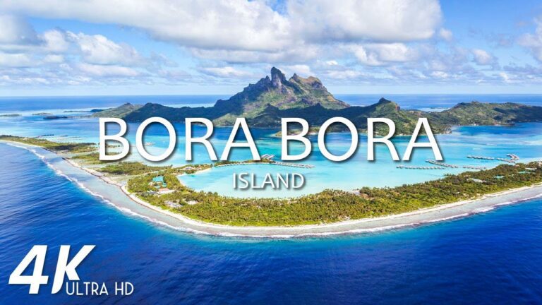 FLYING OVER BORA BORA (4K Video UHD) – Relaxing Music With Beautiful Nature Video For Stress Relief