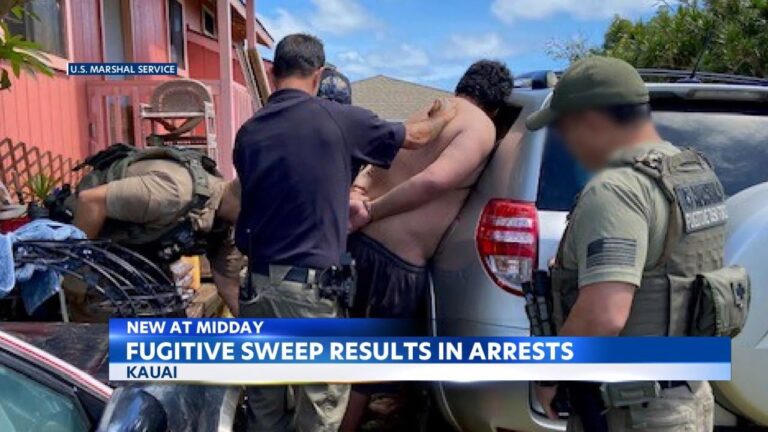 4 of Kauai's Most Wanted fugitives arrested during warrant sweep