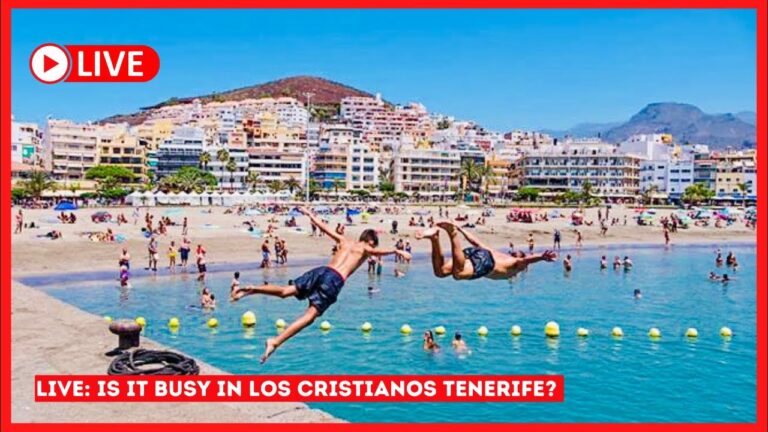 🔴LIVE: HOT SUNNY Weather BUT how Busy is Los Cristianos? ☀️ Tenerife, Canary Islands Spain