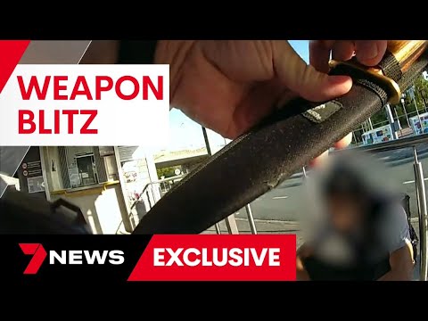 Queensland Police launch weapons blitz on public transport | 7 News Australia