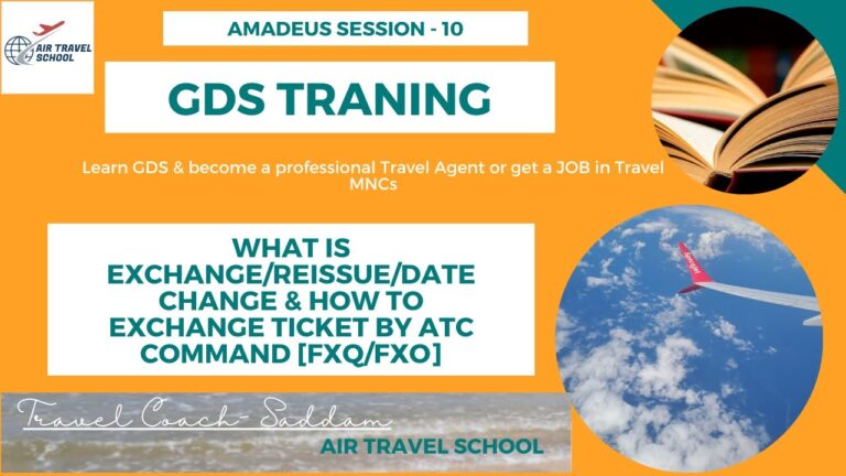 GDS Training | ATC | Automated Ticket Changer | Reissue, Date Change, Exchange in Amadeus