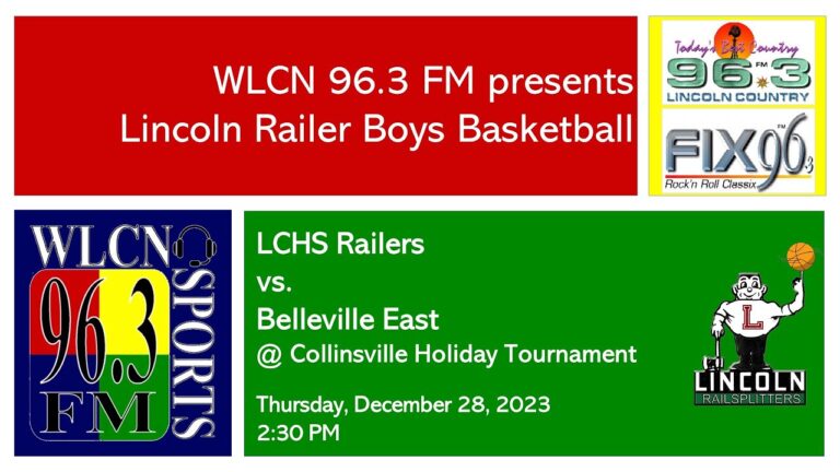 12/28/23 – LCHS Railer boys basketball vs. Belleville East @ Collinsville Tourney
