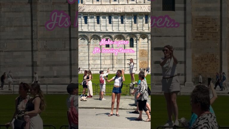Make a pose.. its leaning tower of Pisa #travel #shorts #shortvideo #viral #short #shortfeed #pisa